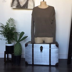 Zara cropped ribbed long sleeve top